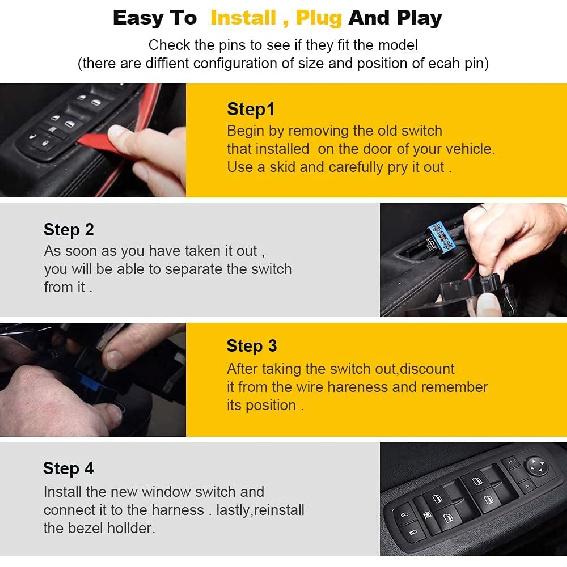 Driver Side Power Master Window Switch Compatible with for Nissan Versa 2007-2010