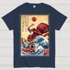 Hunting the Kraken In Japan Unisex 100% Cotton Summer Casual Cool Loose T-Shirt