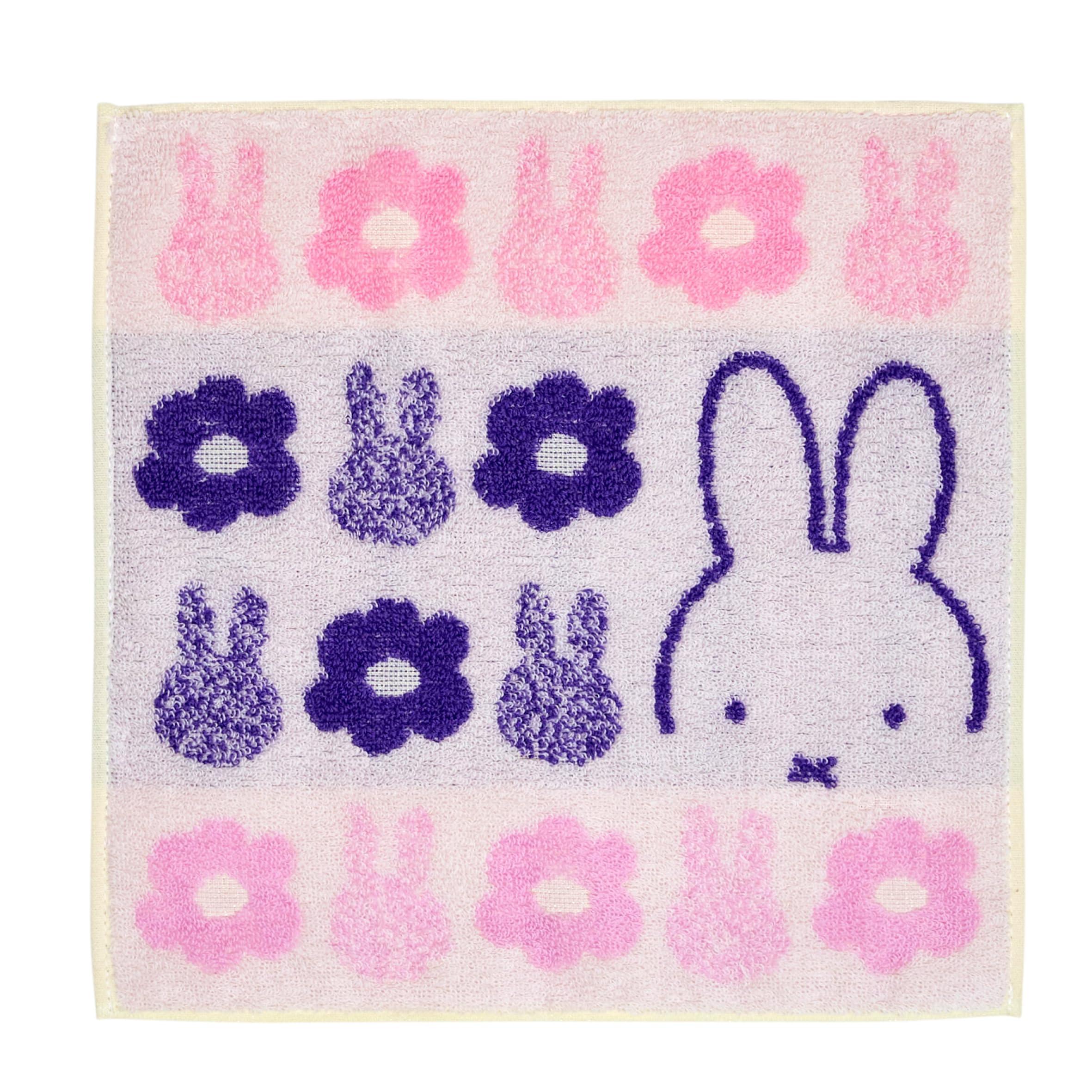 

Nishikawa Miffy Mini Floral XT45708625 DB5606 flower Towel, 25x25cm, Washable, 100% Cotton, Print, Pink, розовый