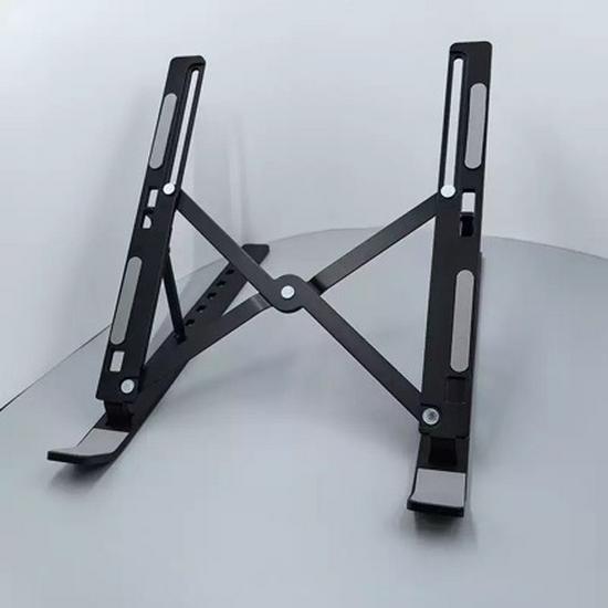 Vertical Adjustable Laptop Cooling Stand - Aluminum Alloy Lifting Bracket Plastic - Gray