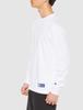 Champion Long Sleeve Crew Neck Warm Graphic Logo Print Size S Men's T-Shirt, White, (C3-WV408)