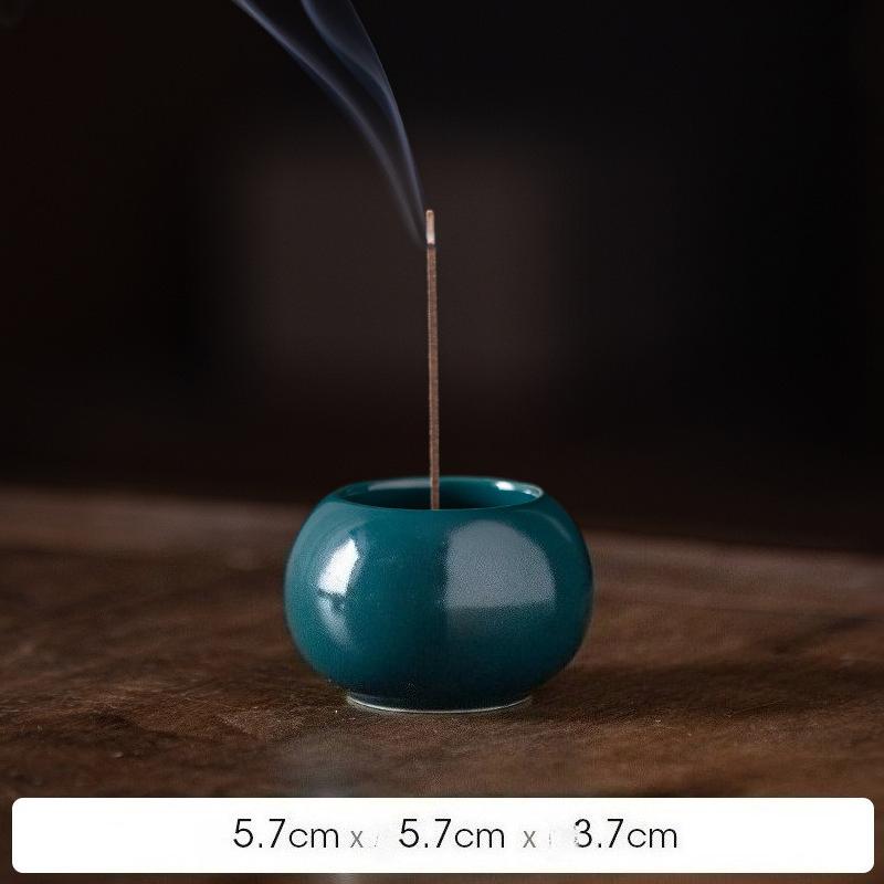 

Y Ceramic Small Incense Burner for Sitck Incense Household Sandalwood Line Incense Insert Indoor Tearoom Meditation Ornaments