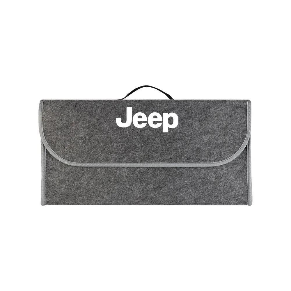 Für Jeep Auto Faltbare Aufbewahrungsbox Große Kapazität Filz Organizer Tasche Zubehör Für JEEP Renegade Patriot Weangler Cherokee Com