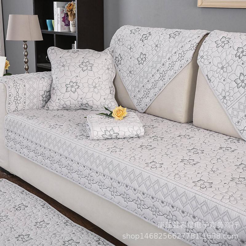 Manufacturer Nordic Pure Cotton Sofa Cushion, Four-Season Simple And Modern Universal Non-Slip Back Cotton Sofa Cover Towel Seat Cushion