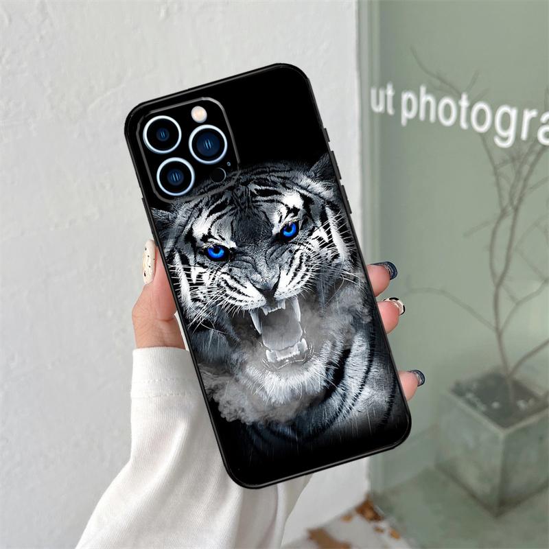 

Animal Lion Wolf Tiger Eagle Case For iPhone 16 15 14 Pro Max 11 Pro Max 12 13 Mini X XR XS Max Plus Phone Cover iPhone 13