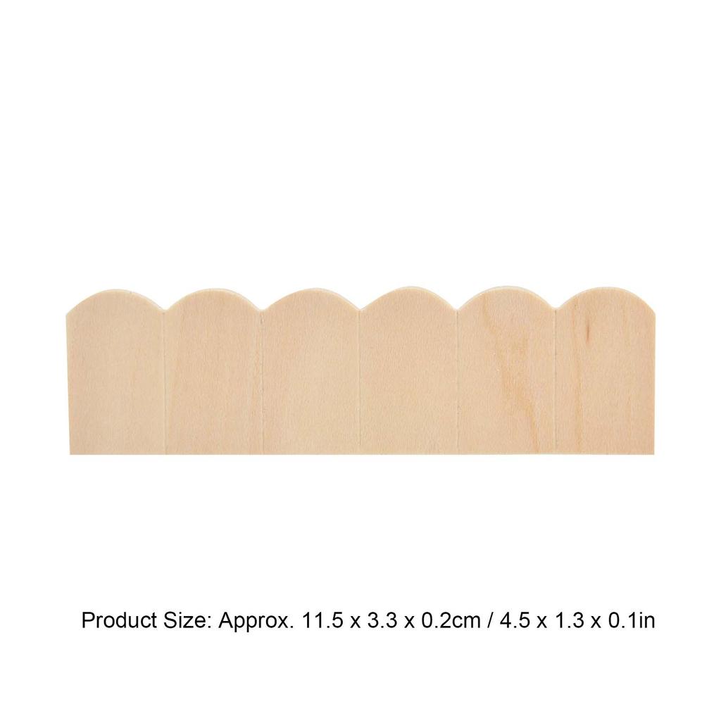 12pcs 1:12 Dollhouse Wooden Shingles Miniature Roof Tiles Decoration Accessories