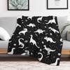 Space Dinosaurs Throw Blanket Warm Accent Blanket for Living Room Decoration