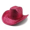 Cappello Western Classico da Cowboy con Pizzo e Filo d'Oro per Artisti da Palco e Appassionati di Feste