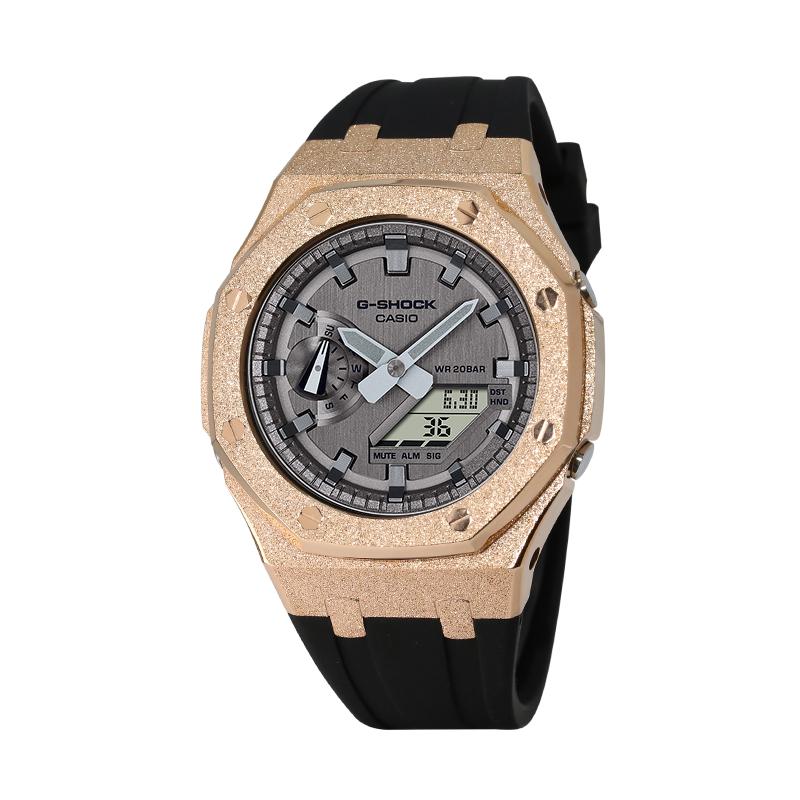 CASIO Unisex Full Metal Series Watch GM-2100MF-5(Watch4--) Frost Rose Gold Tapes