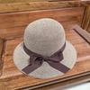 Hat schoolgirl tide bucket hat breathable straw pot hat foldable sun hat sunscreen top hat bow
