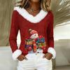 Long Sleeve Shirts For Women Cute Tops Christmas Prints Tees Blouses Casual Plus Size Basic Tops Pullover