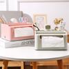 Tissue Box Holder with Storage Multi-function Remote Control Desk Storage Box