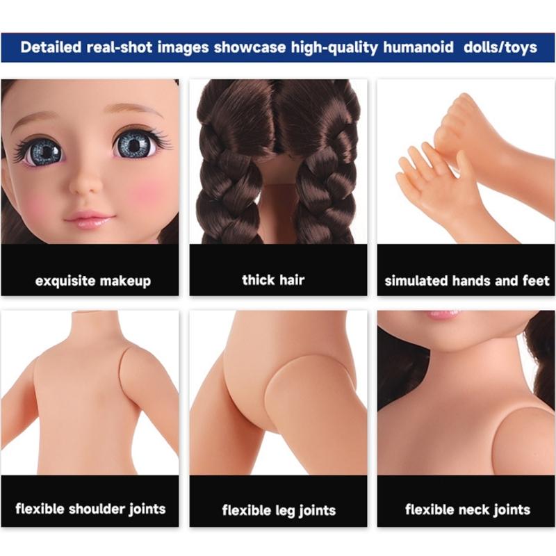 Weich berühren 12 Zoll Emaillepuppe für Mädchen ab 3 Jahren Mit wasserdichten Oberflächen und austauschbarem Modezubehör