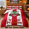 Southampton FC Pattern Bedding 3Pcs Set Custom Name, Bed Sheet And Pillowcases For Home Bedroom