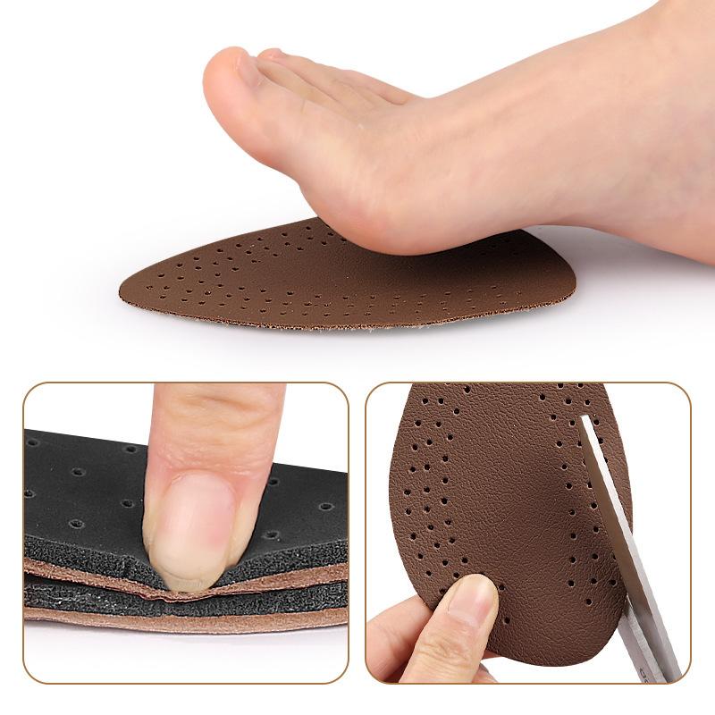 Pointed Leather Forefoot Pad, High Heels, Soft Shock-absorbing Half-size Pad, Soft Anti-wear Invisible Anti-slip Forefoot Pad for Men and Women