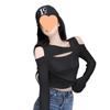 Chic Spicy Girl Off-Shoulder Long-Sleeve Slim Fit T-Shirt for Women - Autumn/Winter 2025