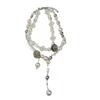 Pearl Rhinestone Tassel Necklace, Light Luxury Multi-layer Elegant Women Clavicle Choker