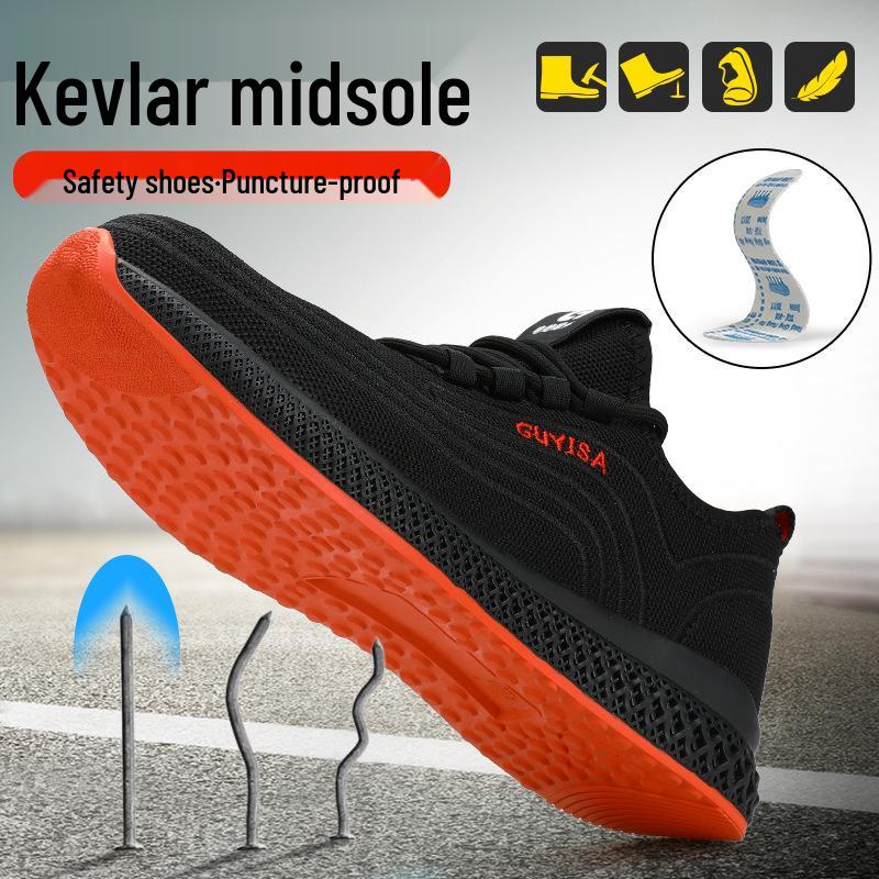 Men's Breathable Safety Shoes: Steel Toe Protection, Anti-Smash, Anti-Puncture, Insulated for Electricians (10KV)