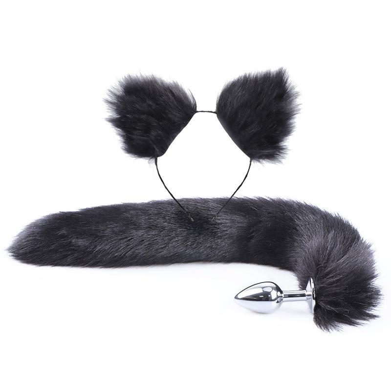 Ass Butt Tail Buttplug Fox Pigtail Anal Plug And Ears Erotic products SM BDSM Cat Ears Sex Game Toys For Couple Adults Women Men