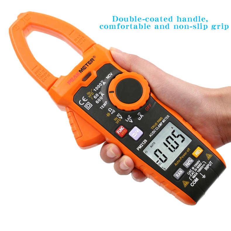 PEAKMETER PM2128 Clamp Meter 1000A Digital Multimeter, High-Precision AC/DC Clamp Current Meter with Digital Display