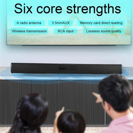 BS‑28B Bluetooth-Lautsprecher Kabelloser TV-Stereostreifen Speicherkarte Soundbar (Fernbedienung mit )