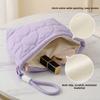 Large Capacity Portable Cosmetic Bag Solid Color Women Wash Pack Handheld Cosmetic Case  Portable