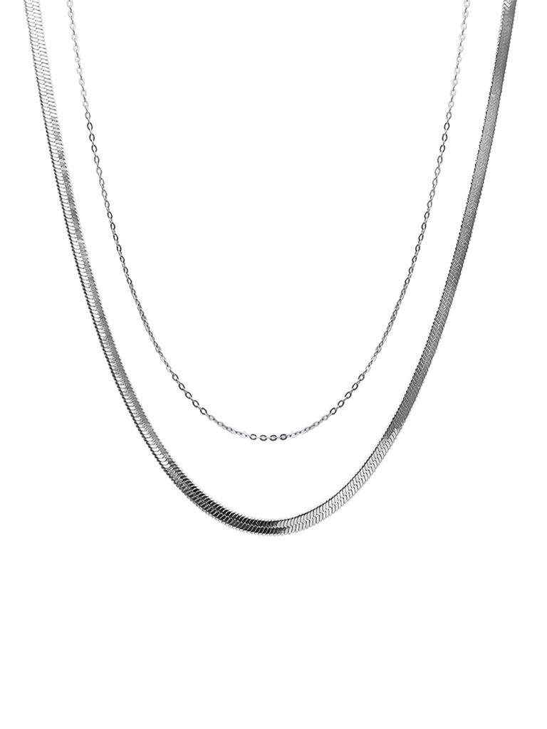 Smgt [Set] Layered Snake Chain Necklace