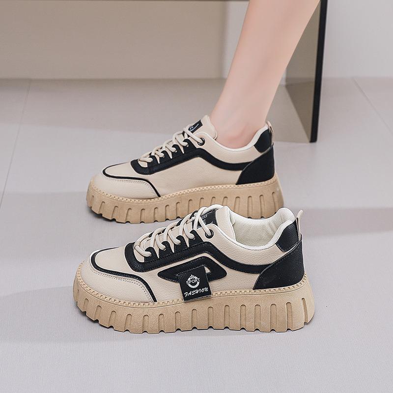 Little White Shoes Women's New Autumn Student Versatile Casual Trendy Shoes Thick Baseplate Shoes Women ZY12270