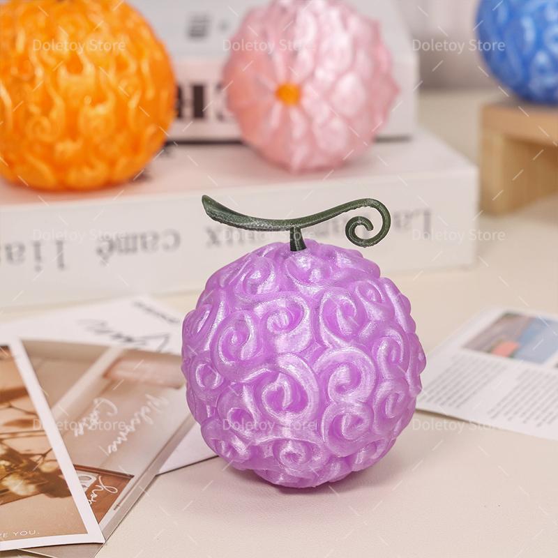 6 Styles Devil Fruit Anime Figure Toys 3D Printed Gum-Gum Fruit Model Collection Flame-Flame Cursed Fruits Ornaments Hobby Toys