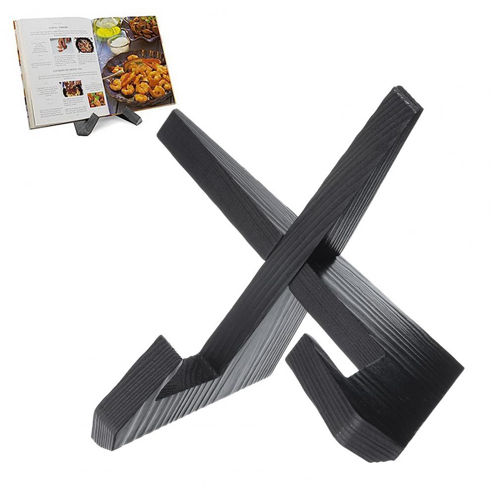 Kitchen Countertop Cookbook Shelf Recipe Stand Rustic Wooden Cookbook Stand for Recipe Display Holder High Stability for Cooking