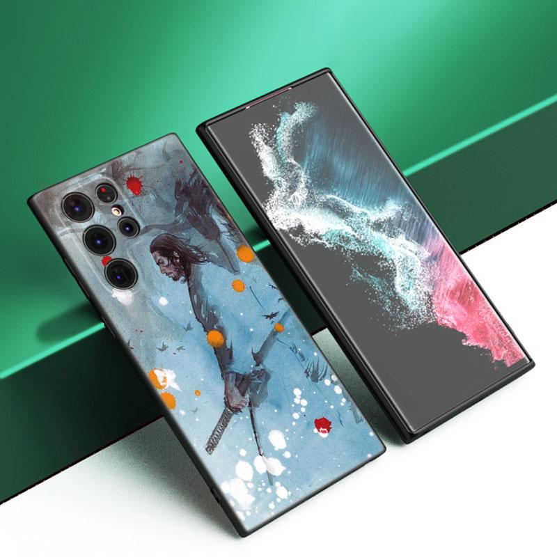 Anime Vagabond Black Silicone Phone Case For Samsung Galaxy S23 S21 S20 FE S24 S22 Ultra S10E S10 S9 S8 Plus