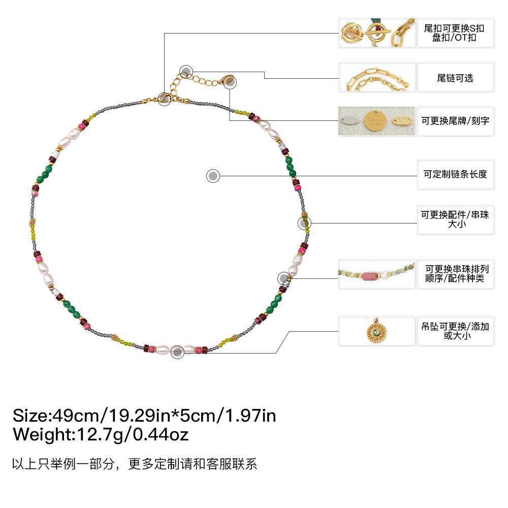 GEMCHIC Women s Retro Bohemian Handmade Beaded Necklace with Natural Freshwater Pearls and Crystal