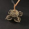 Scent Burner Holder with Pedestal Base BrassToned Stand Ornate Ornament for