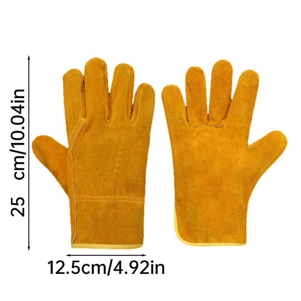 

1 Pair Fireproof Durable Sheepskin Leather Welder Gloves for Welding Metal Hand Tools Anti-Heat Work Safety Gloves