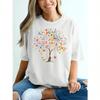 S Plus Size T-Shirt Original Design Fashion Colorful Tree Pattern Print 's Casual Soft Round Neck Short Sleeved Tops