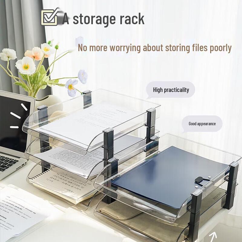 Kede You Stackable Transparent Desktop File Organizer