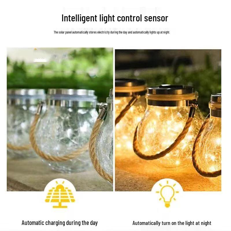 UOSU Outdoor Solar Crackle LED Garden Lights (2-Pack)