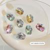 Dove Egg Oval Rhinestone Nail Art: High Precision, Super Shiny Pink K9 Rhinestone Ball