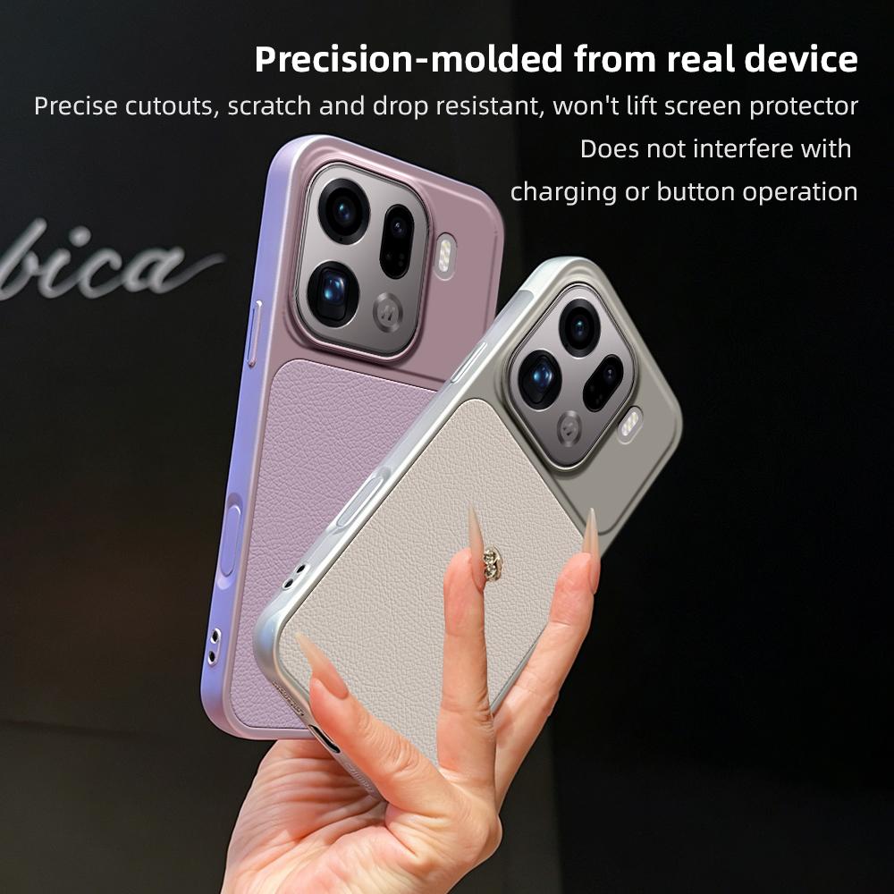 Phone Case For OPPO Find X9 X9S X8S X8 X7 Ultra X5 X6 Pro Coque Candy PU Lambskin Camera Protection Soft Back Cover