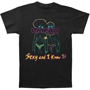 Men s LMFAO Sexy Sketch Neon T-shirt Large Black XXL