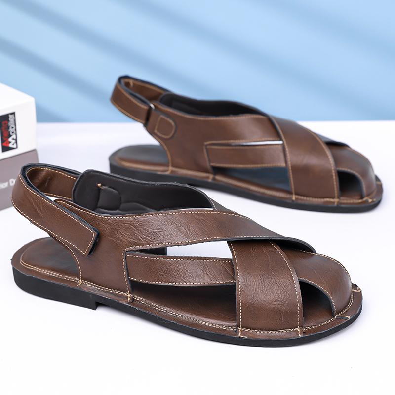 

Fashi Outdoor Sandals Breathable Beach Persalized Dressing Beach Slippers Eva Soft Sole Anti Slip Men Footwear 48 коричневий