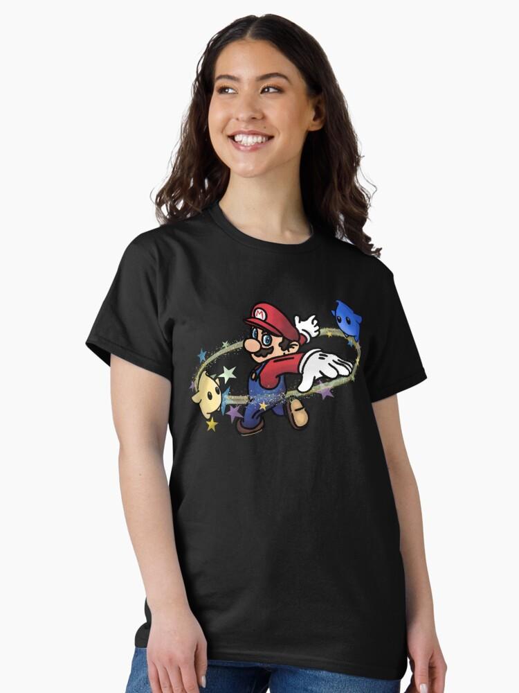 Super Smash Bros. Jumping through the galaxy with Mario Classic T-Shirt