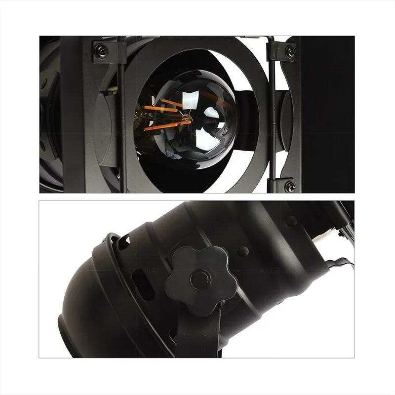 Retro Wooden Floor Lamp American Stand Light Head Bracket For Living Room Bedroom Bedside Study Home Decoration Illumination