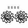 1 Pair   Ceramic Bearing Rear Pulley   Wheel Bike   Roller (11T, Black)