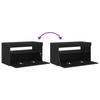 TV Cabinet Black Oak Effect 75 x 35 x 40 cm Engineered Wood