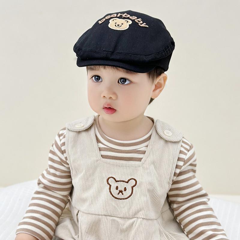 Children's Hat Cute Bear Beret Peaked Cap Baby Boys Girls Hats