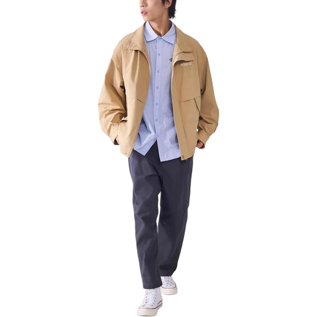 Converse Jackets Unisex Khaki Stand Collar Moderate Other MCJ404-X63