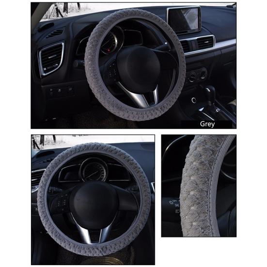 Universal Plush Car Auto Steering Wheel Covers Handlebar Protector Guard Decor