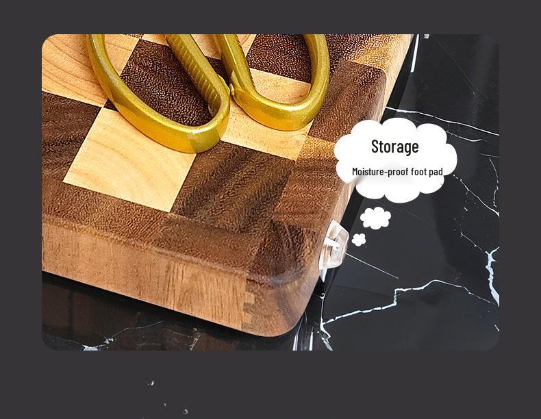 Double-Sided Solid Wood Cutting Board with Tenon and Mortise Design, Perfect for Kitchen Use on Fruits, Vegetables, and Everyday Chopping.