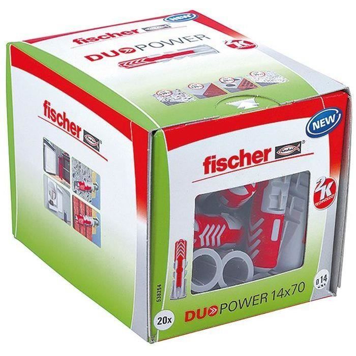 FISCHER - Cheville tous matériaux DuoPower 14x70 mm - Boîte de 20